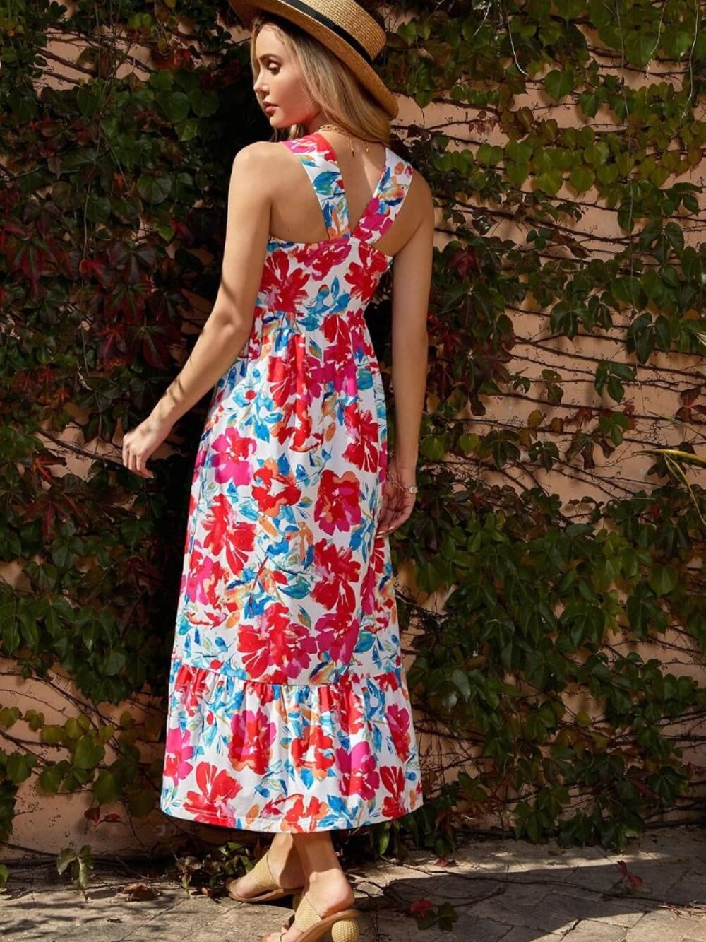 Grace Karin Floral Maxi Halter Dress Size Medium NEW - Picture 3 of 3
